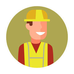 colored avatar of builder icon. Element of colored people profession icon for mobile concept and web apps. Detailed colored avatar of builder icon can be used for web and mobile