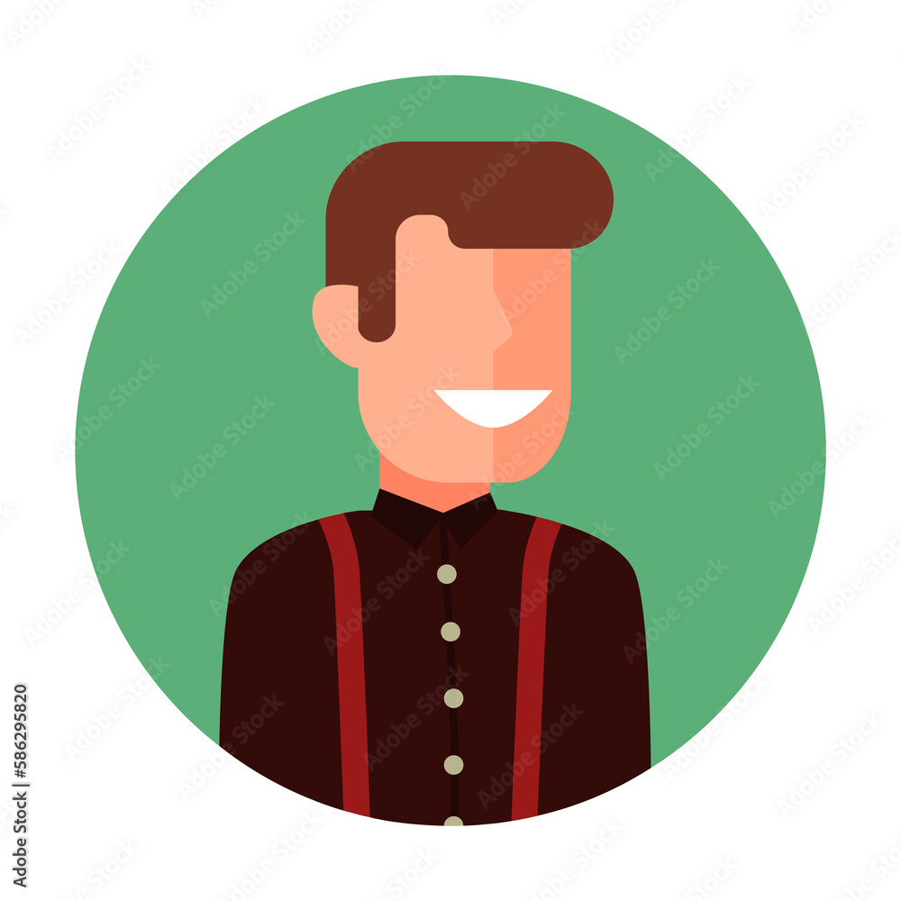 Poster colored avatar of student icon. element of colored people profession icon for mobile concept and web