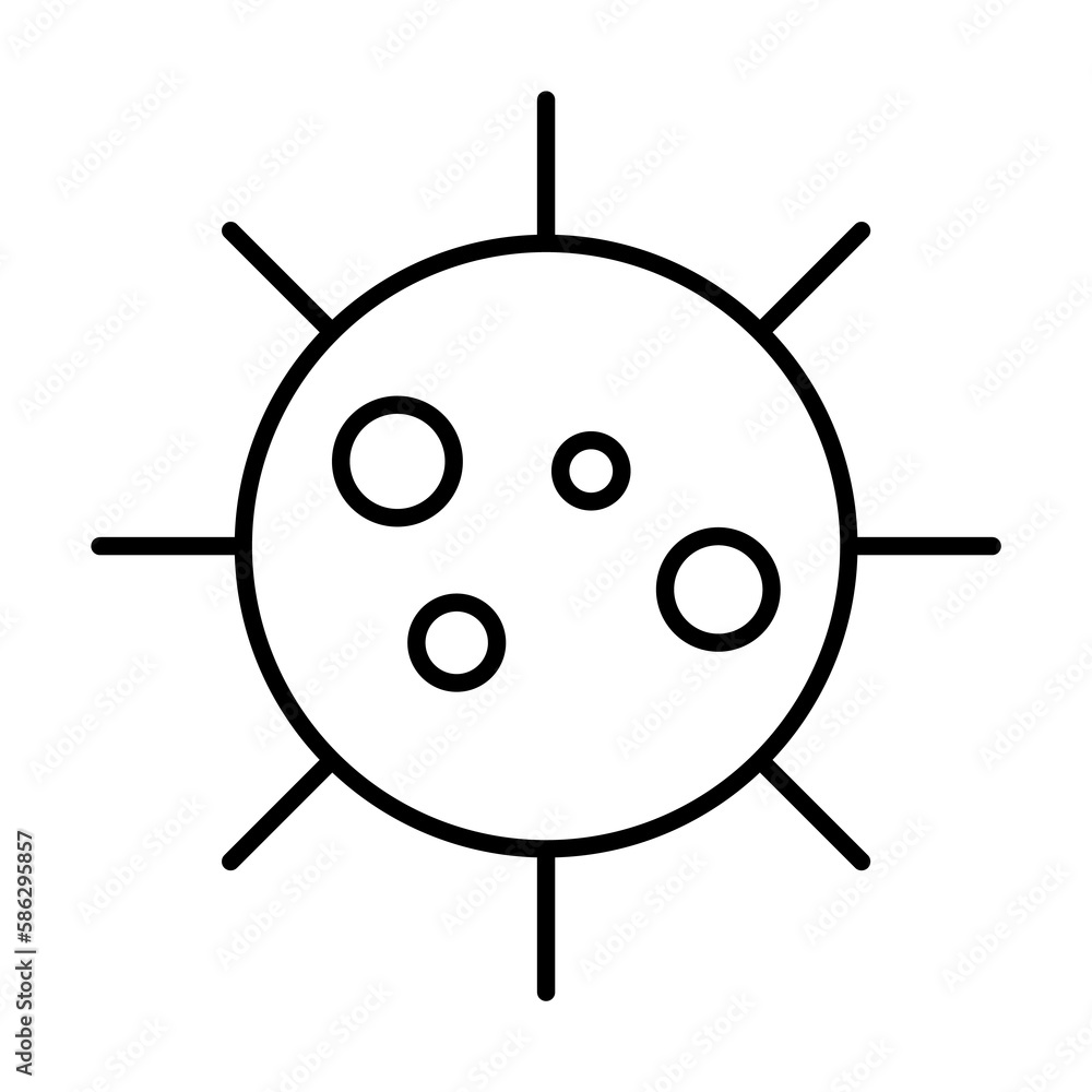 Aufkleber virus icon. element of microorganisms icon for mobile concept and web apps. thin line virus icon can