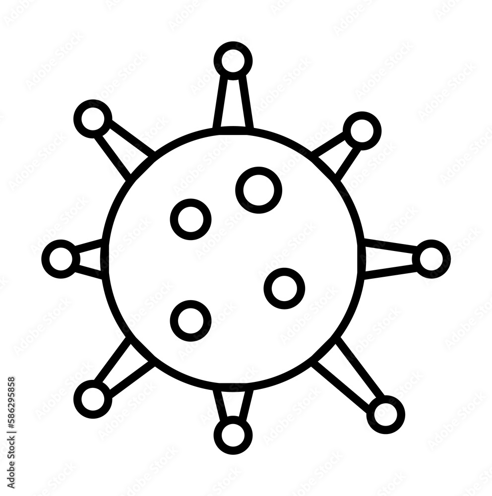 Aufkleber virus icon. element of microorganisms icon for mobile concept and web apps. thin line virus icon can