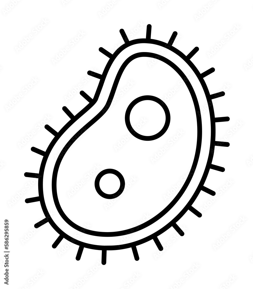 Poster microbe icon. element of microorganisms icon for mobile concept and web apps. thin line microbe icon