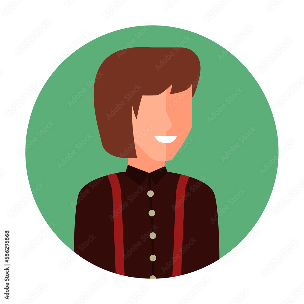 Poster colored avatar of waitress icon. element of colored people profession icon for mobile concept and we