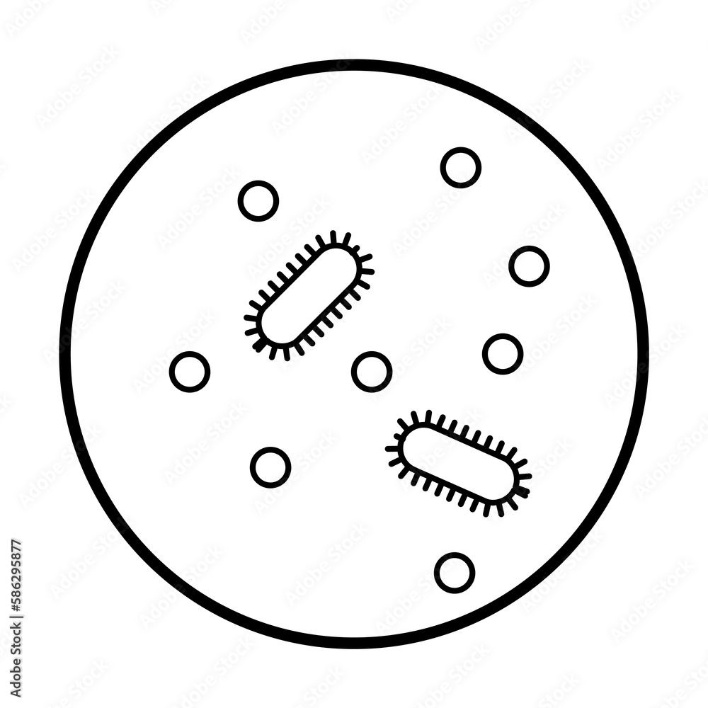 Aufkleber viruses in vitro icon. element of microorganisms icon for mobile concept and web apps. thin line vir