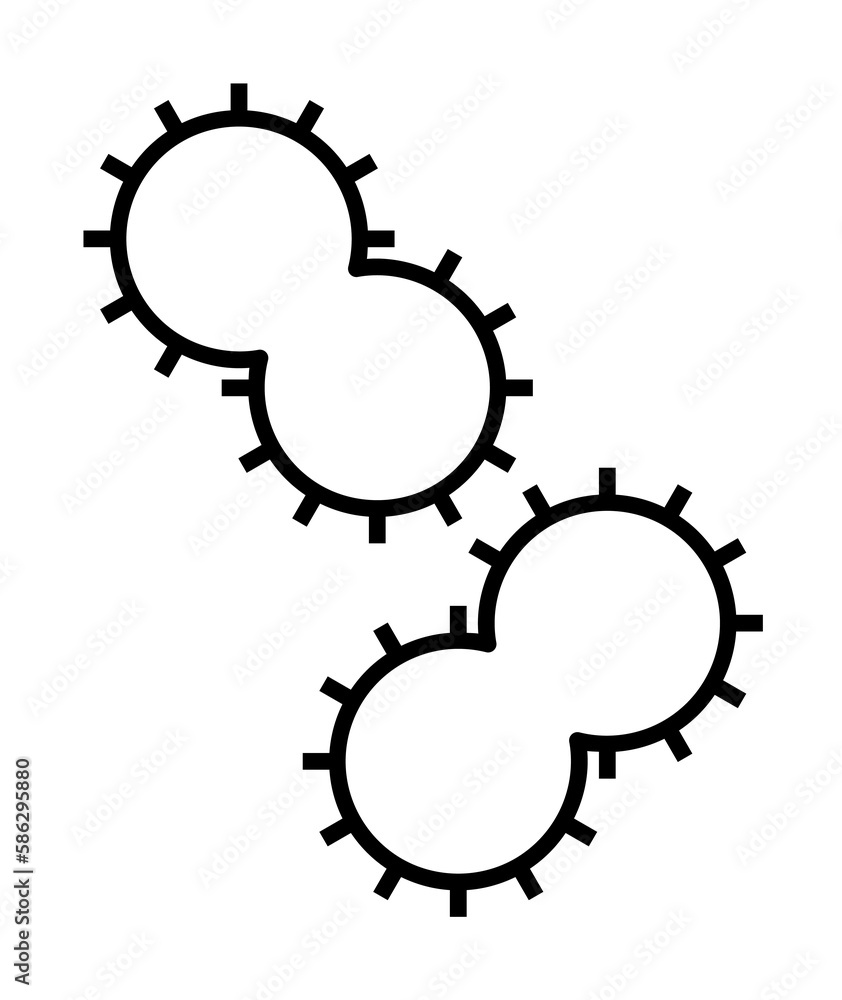 Poster germs icon. element of microorganisms icon for mobile concept and web apps. thin line germs icon can