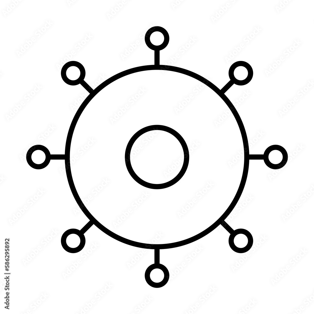 Poster bacterium icon. element of microorganisms icon for mobile concept and web apps. thin line bacterium 