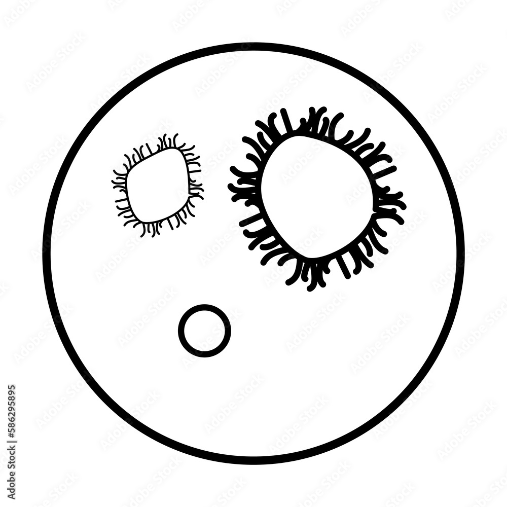 Poster bacteria in vitro icon. element of microorganisms icon for mobile concept and web apps. thin line ba