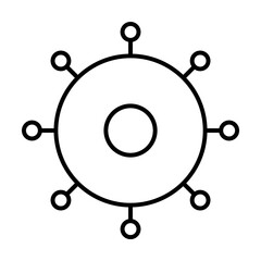 bacterium icon. Element of microorganisms icon for mobile concept and web apps. Thin line bacterium icon can be used for web and mobile