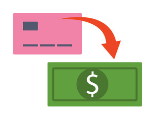 withdrawal of money from a card colored icon. Element of bankings for mobile concept and web apps. Detailed withdrawal of money from a card colored icon can used for web