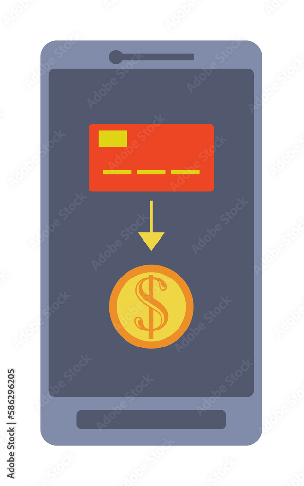 Poster redeems in mobile banking colored icon. element of bankings for mobile concept and web apps. detaile