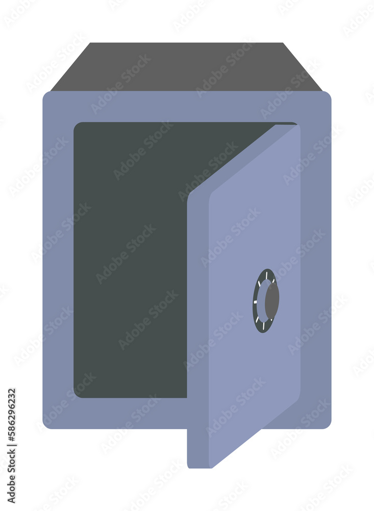 Poster open safe colored icon. element of bankings for mobile concept and web apps. detailed open safe colo