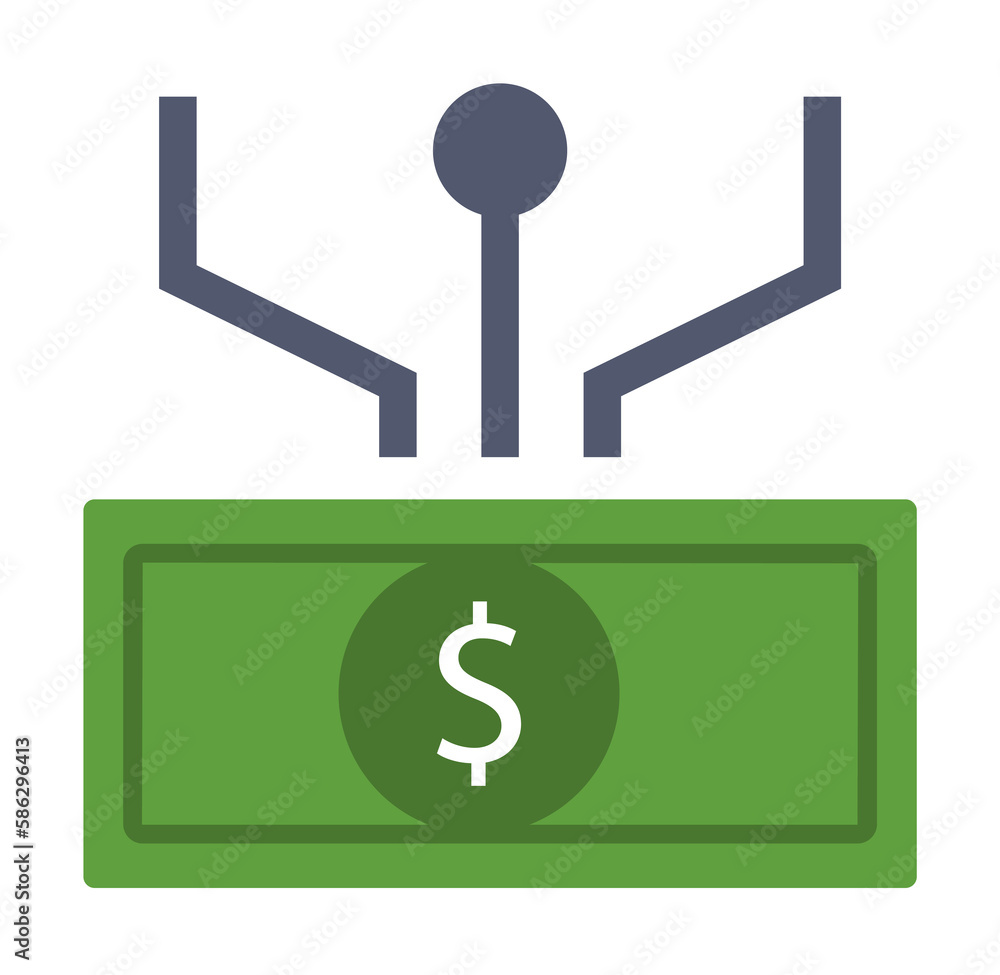 Poster money and communication colored icon. element of bankings for mobile concept and web apps. detailed 