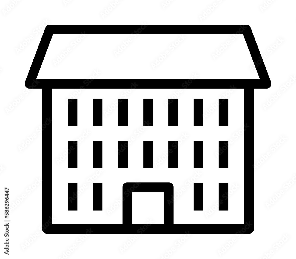 Poster public institution icon. element of building icon for mobile concept and web apps. detailed public i