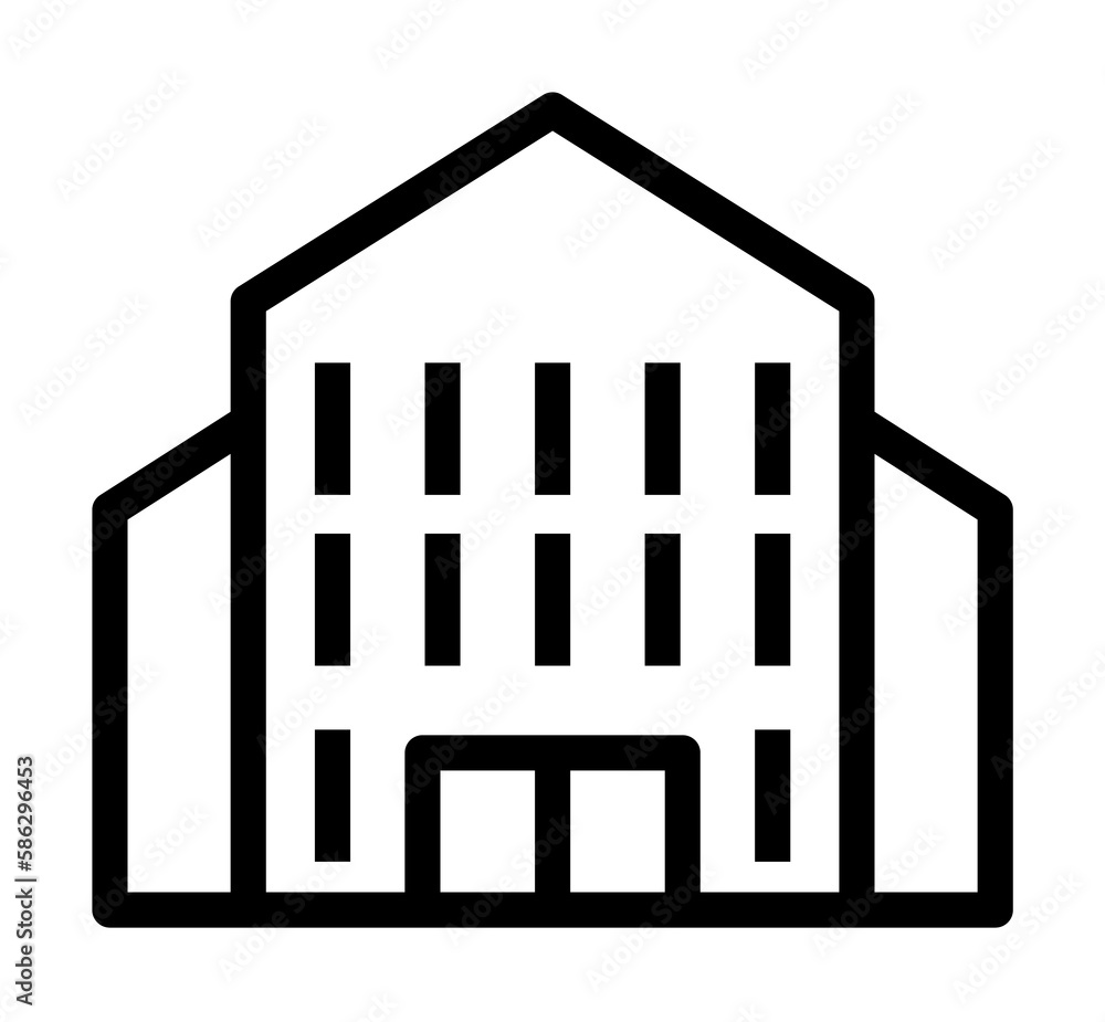 Aufkleber building icon. element of building icon for mobile concept and web apps. detailed building icon can 