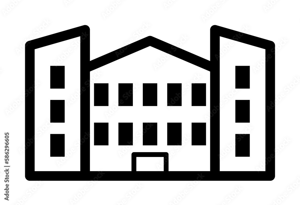 Poster school icon. element of building icon for mobile concept and web apps. detailed school icon can be u