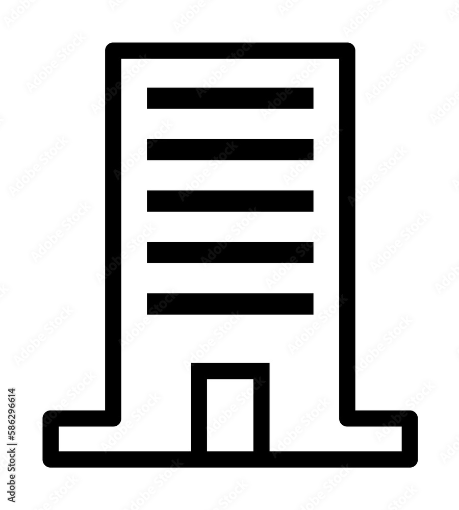 Poster office building icon. element of building icon for mobile concept and web apps. detailed office buil