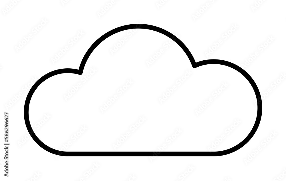 Poster cloud icon. element of travel icon for mobile concept and web apps. thin line cloud icon can be used