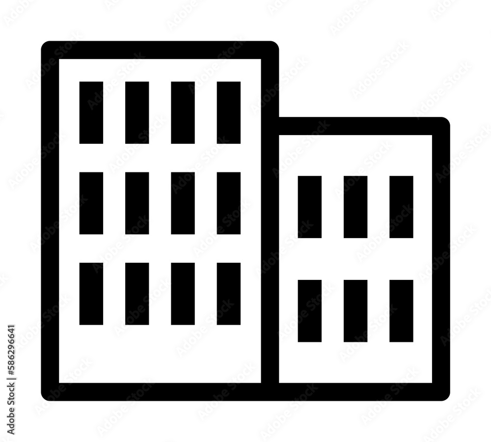 Poster residential building icon. element of building icon for mobile concept and web apps. detailed reside