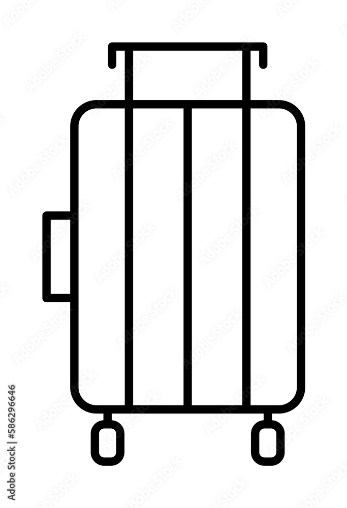 Poster suitcase icon. element of travel icon for mobile concept and web apps. thin line suitcase icon can b