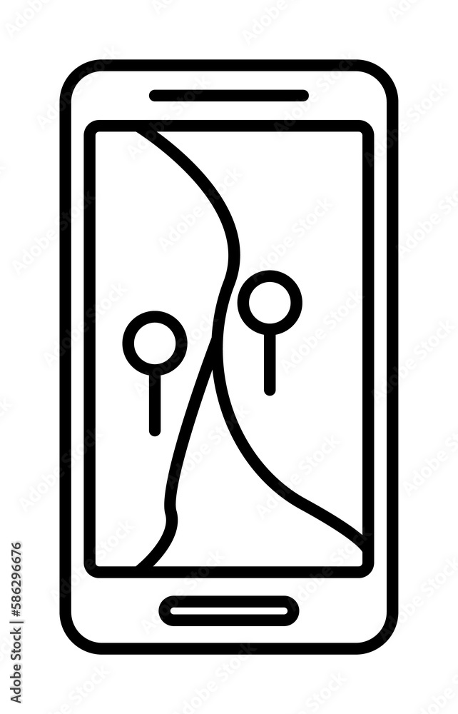 Poster navigator icon. element of travel icon for mobile concept and web apps. thin line navigator icon can