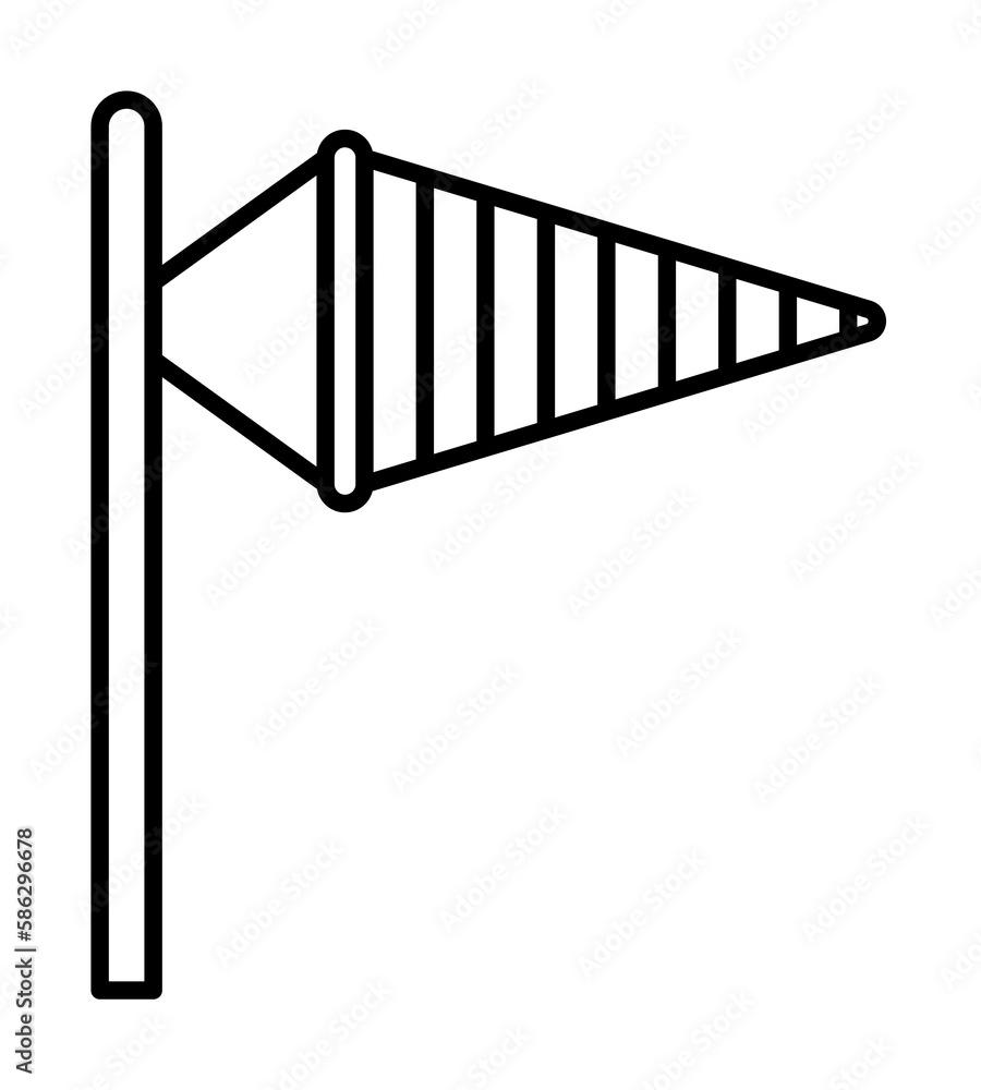 Poster vane icon. element of travel icon for mobile concept and web apps. thin line vane icon can be used f