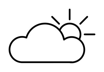 the sun behind the clouds icon. Element of travel icon for mobile concept and web apps. Thin line the sun behind the clouds icon can be used for web and mobile. Premium icon
