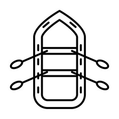 inflatable boat icon. Element of travel icon for mobile concept and web apps. Thin line inflatable boat icon can be used for web and mobile. Premium icon