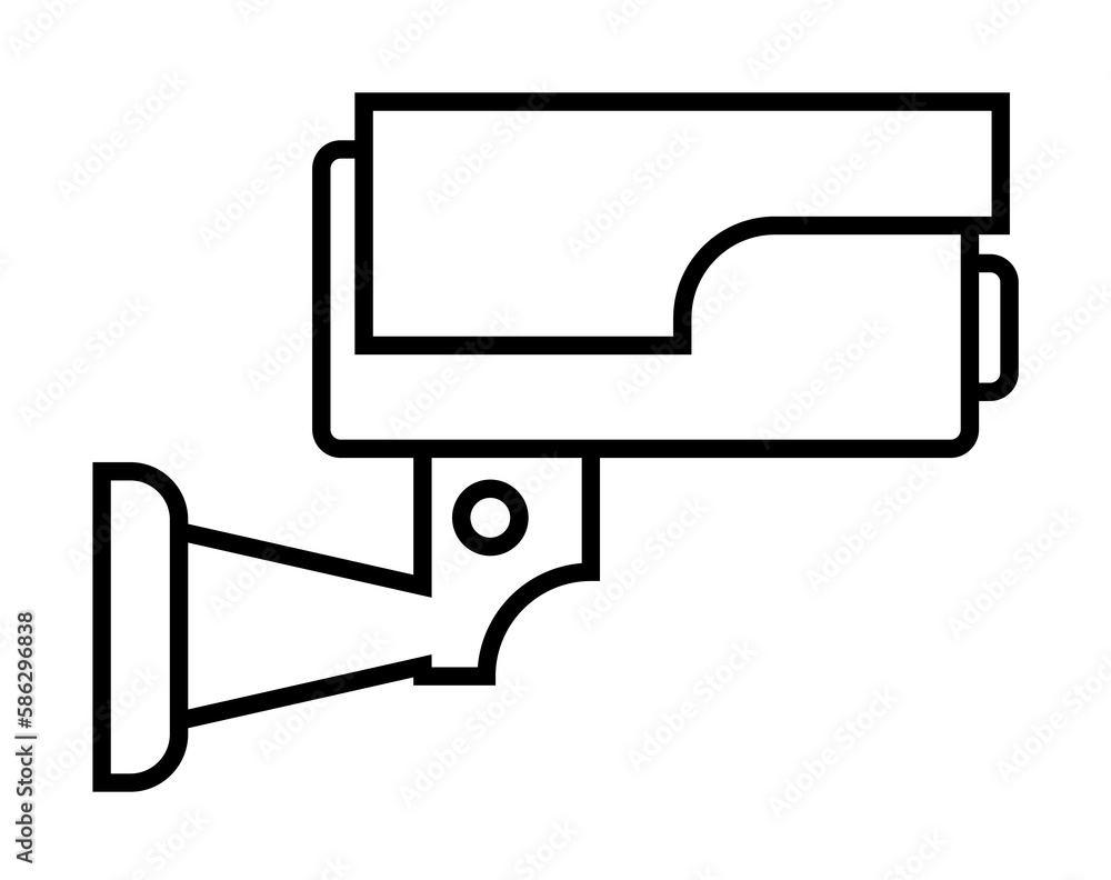 Aufkleber surveillance camera icon. element of travel icon for mobile concept and web apps. thin line surveill