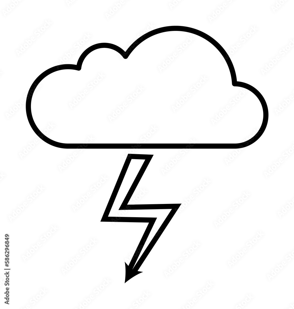 Aufkleber storm cloud icon. element of travel icon for mobile concept and web apps. thin line storm cloud icon