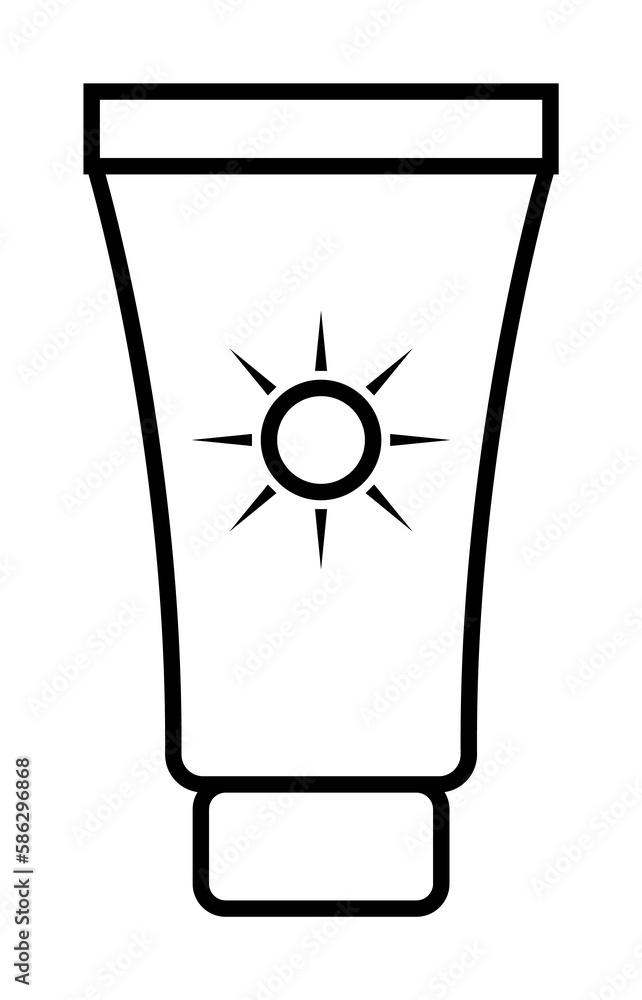 Poster sunblock icon. element of travel icon for mobile concept and web apps. thin line sunblock icon can b
