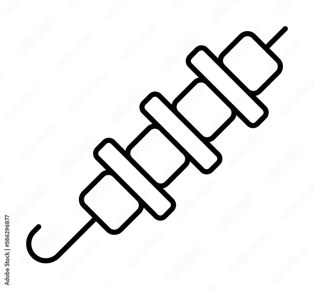 Poster skewer icon. element of travel icon for mobile concept and web apps. thin line skewer icon can be us