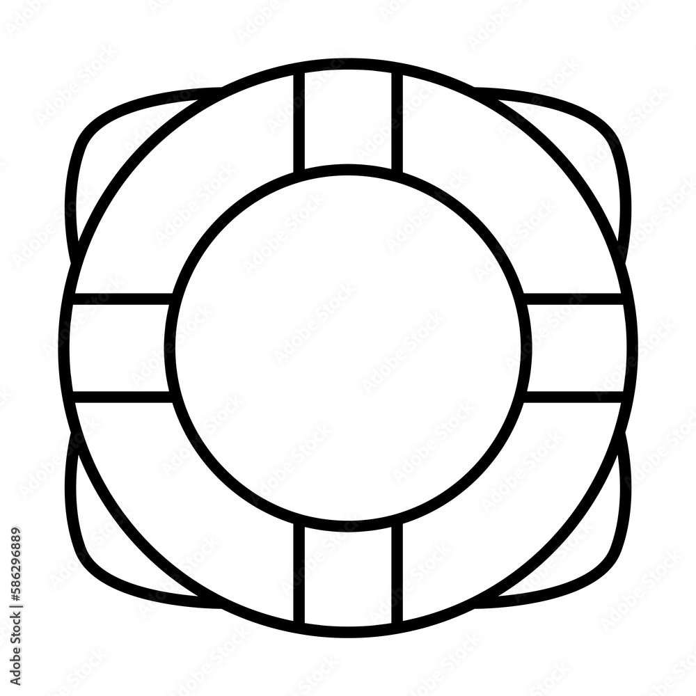 Poster lifebuoy icon. element of travel icon for mobile concept and web apps. thin line lifebuoy icon can b