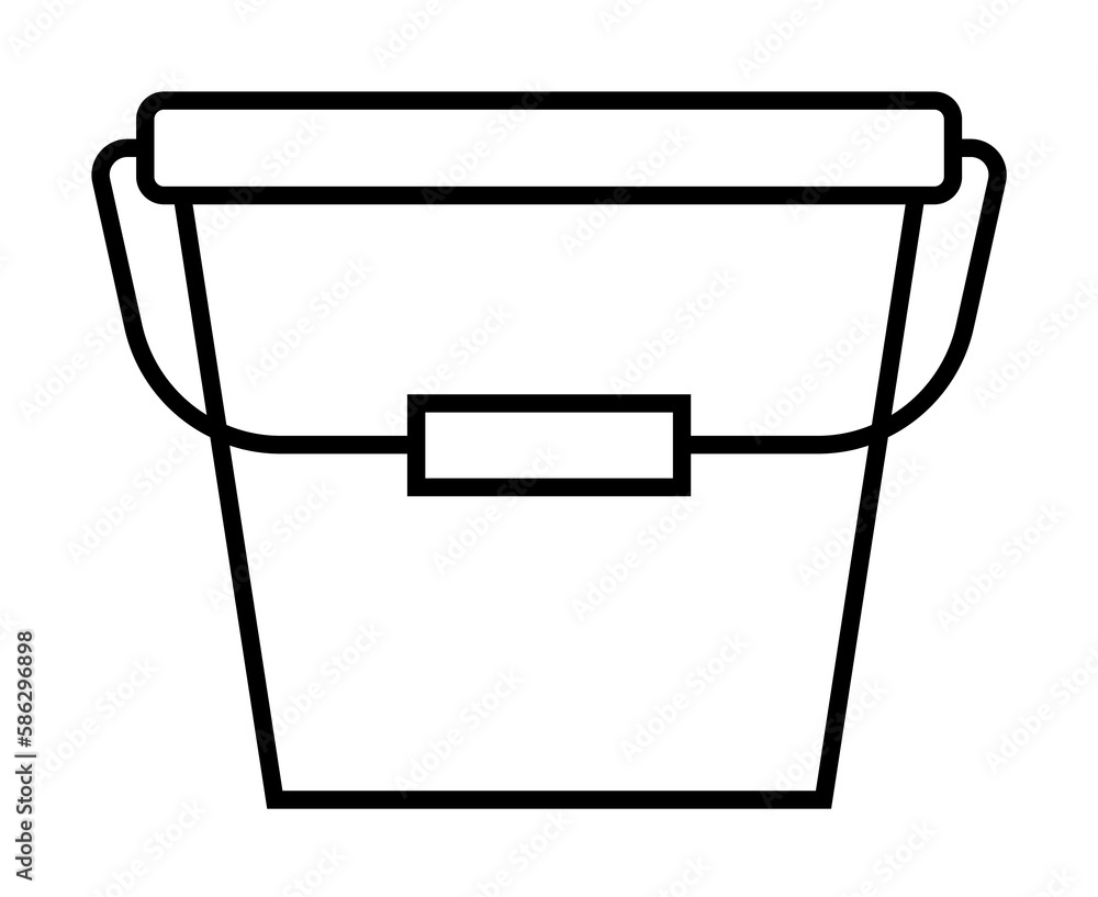 Poster bucket icon. element of travel icon for mobile concept and web apps. thin line bucket icon can be us