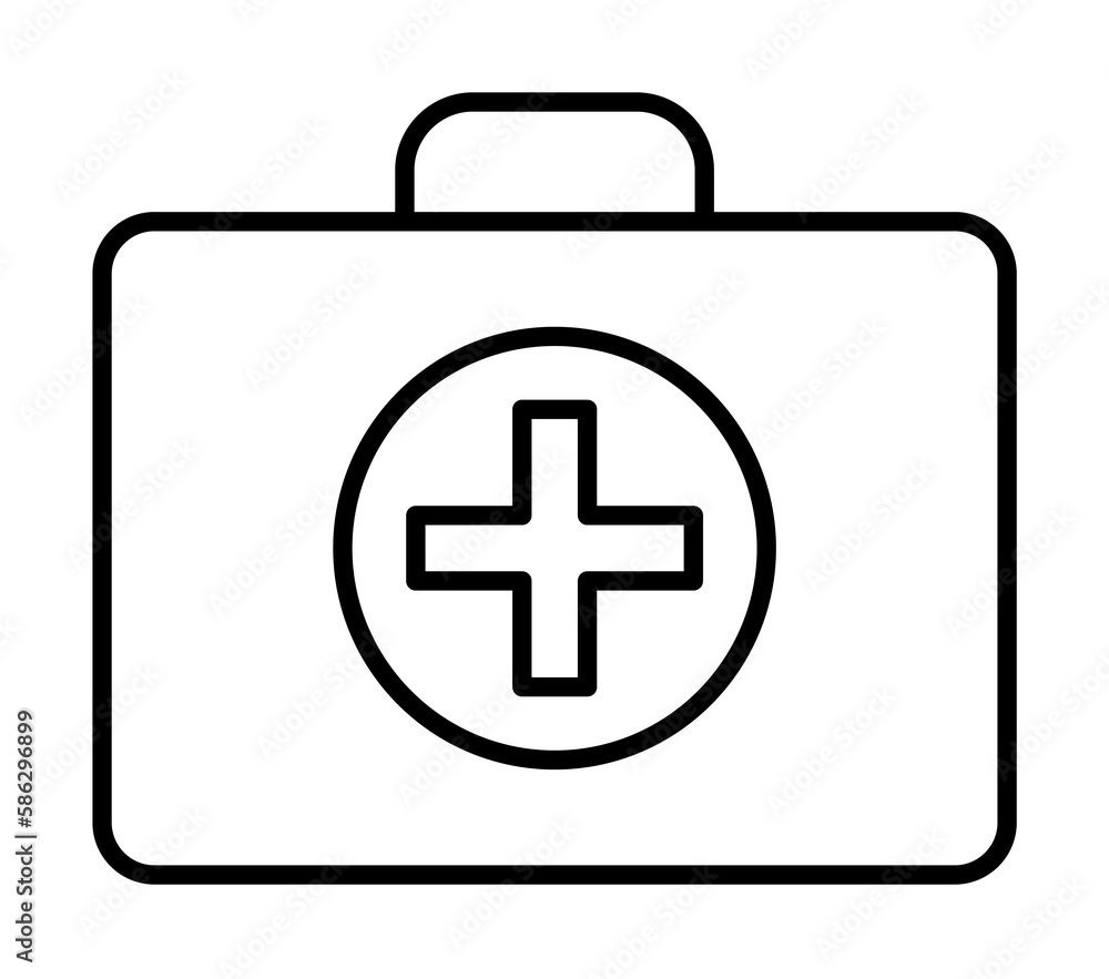 Poster first-aid kit icon. element of travel icon for mobile concept and web apps. thin line first-aid kit 