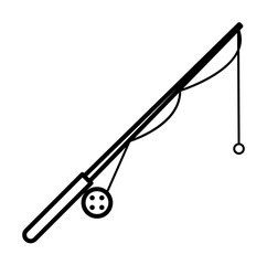 fishing rod icon. Element of travel icon for mobile concept and web apps. Thin line fishing rod icon can be used for web and mobile. Premium icon