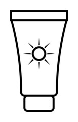 sunblock icon. Element of travel icon for mobile concept and web apps. Thin line sunblock icon can be used for web and mobile. Premium icon