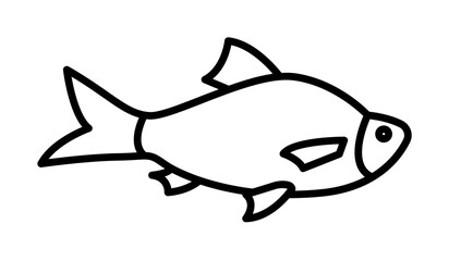 a fish icon. Element of travel icon for mobile concept and web apps. Thin line a fish icon can be used for web and mobile. Premium icon