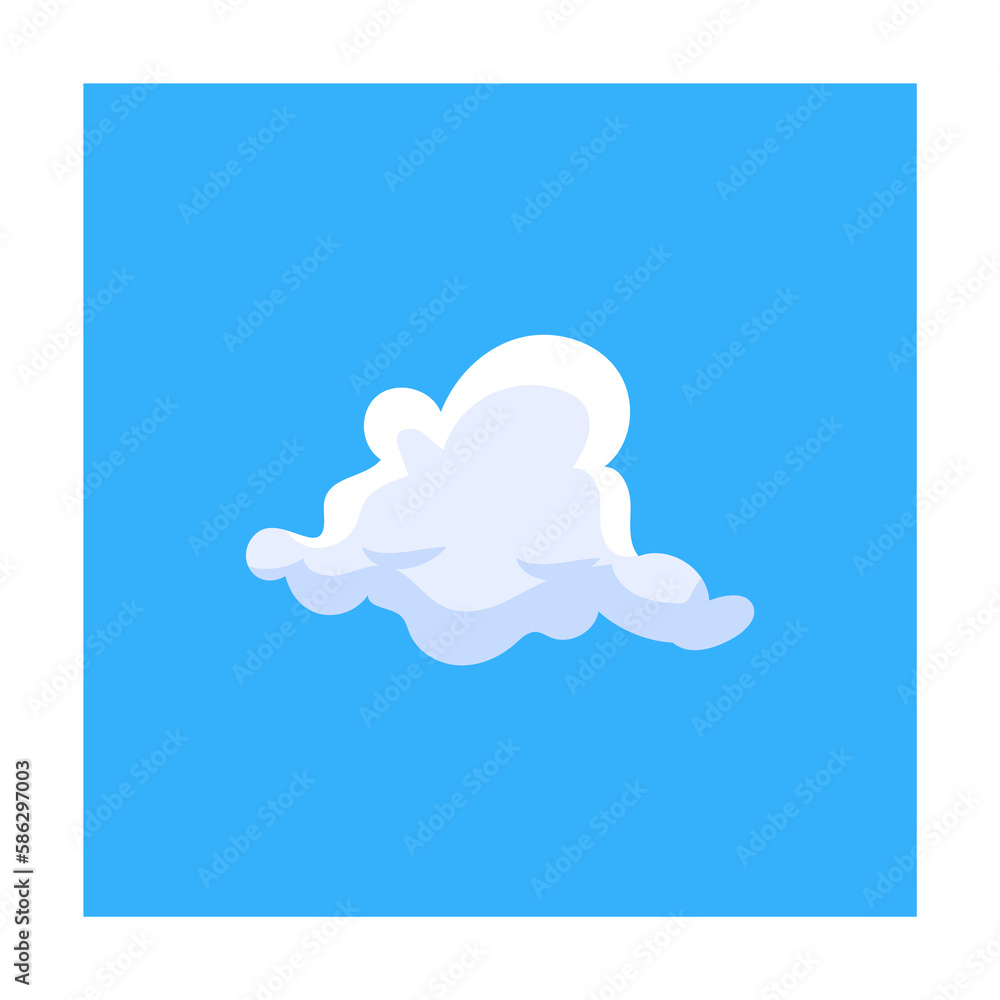 Poster 3d clouds flat illustration. element of book icon for mobile concept and web apps. colored 3d clouds
