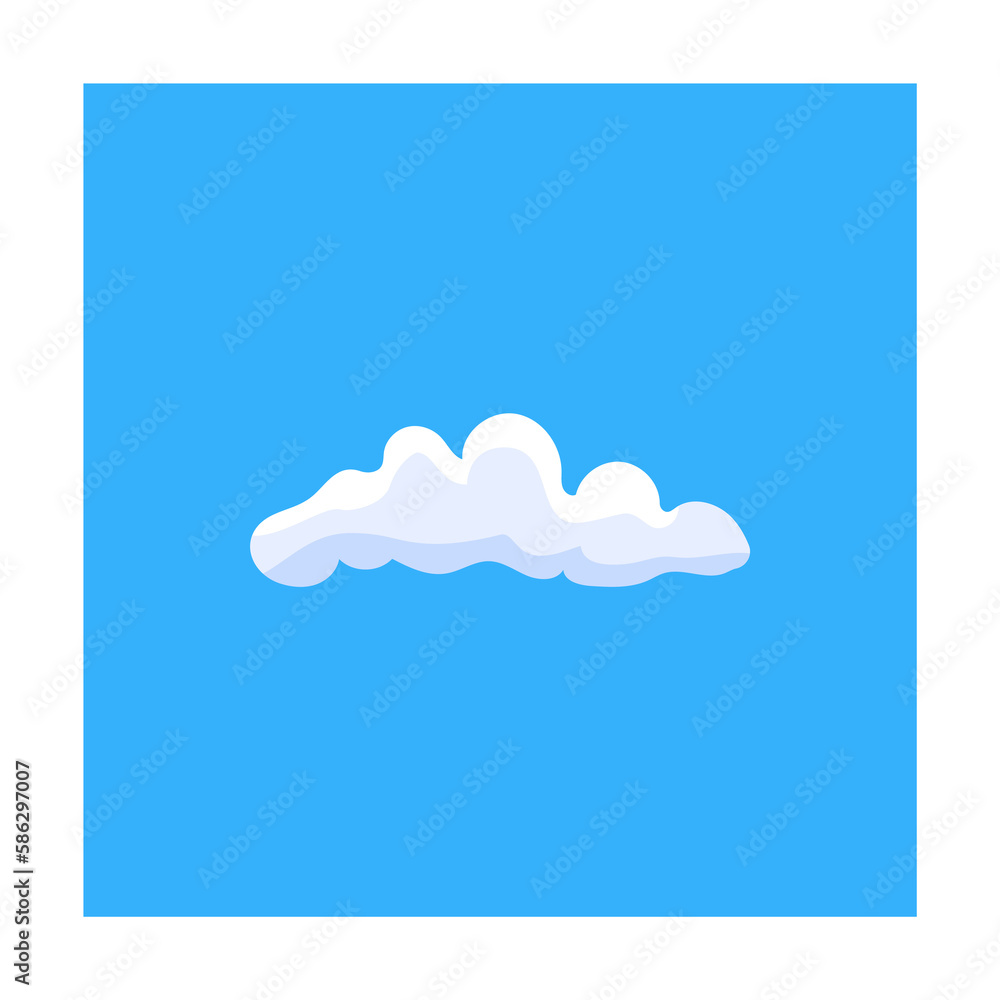 Aufkleber 3d clouds flat illustration. element of book icon for mobile concept and web apps. colored 3d clouds