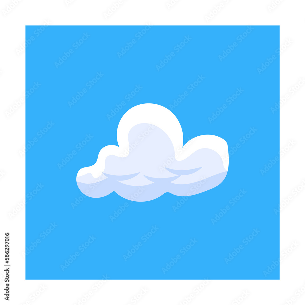Aufkleber 3d clouds flat illustration. element of book icon for mobile concept and web apps. colored 3d clouds