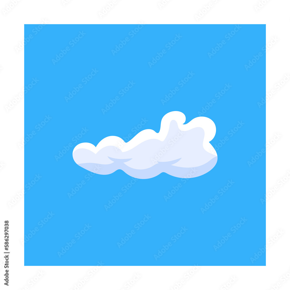 Poster 3d clouds flat illustration. element of book icon for mobile concept and web apps. colored 3d clouds