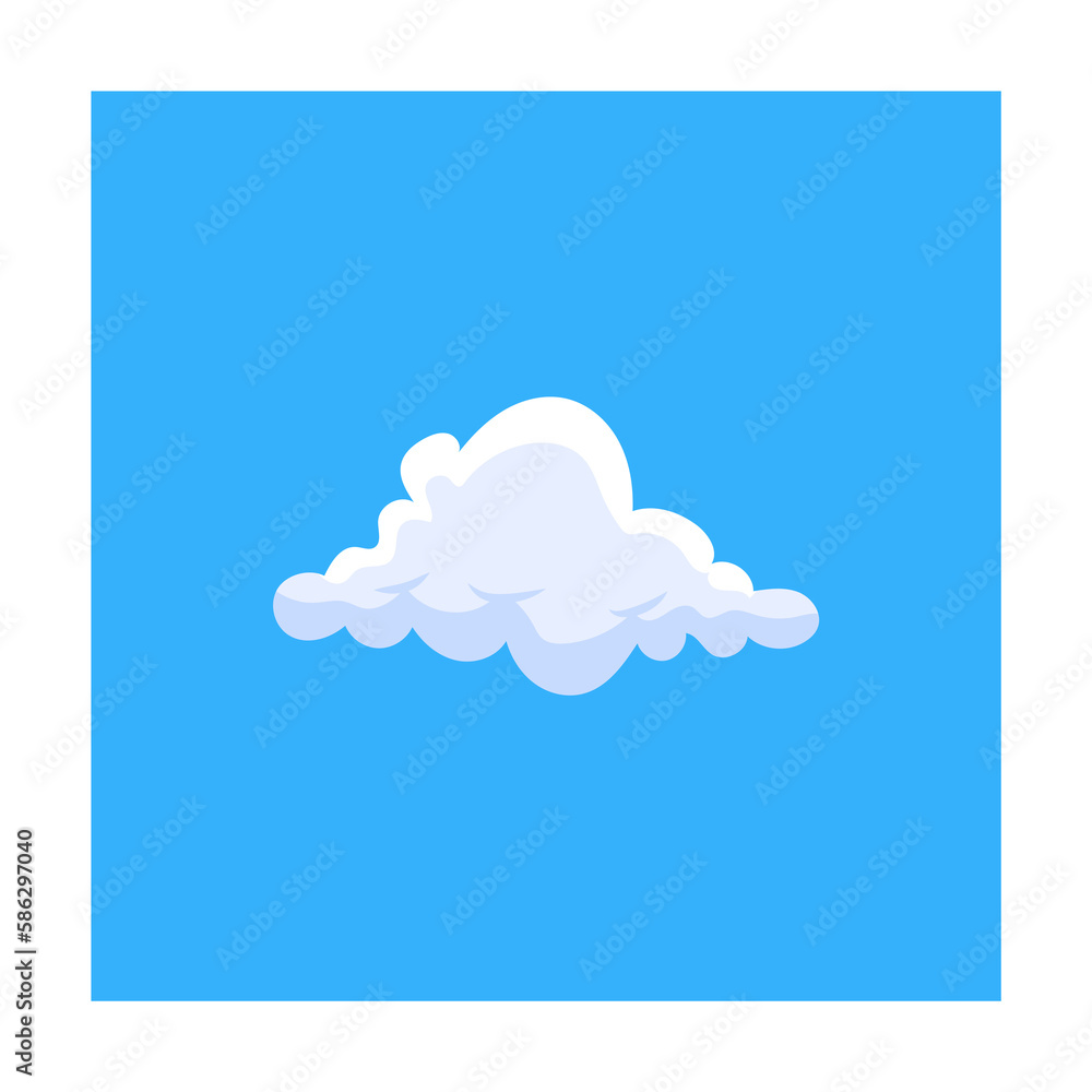 Poster 3d clouds flat illustration. element of book icon for mobile concept and web apps. colored 3d clouds
