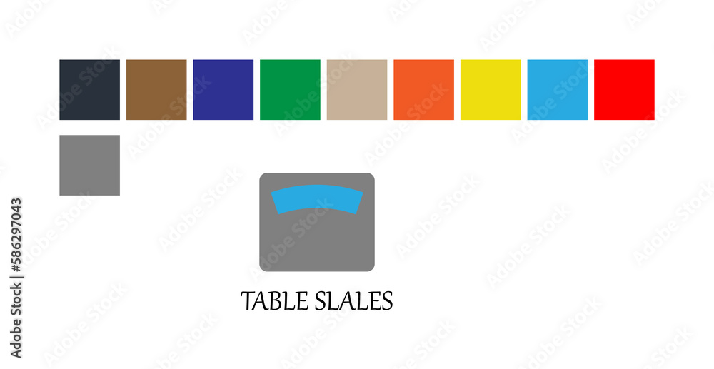 Poster colored table scales icon. element of web icon for mobile concept and web apps. detailed colored tab