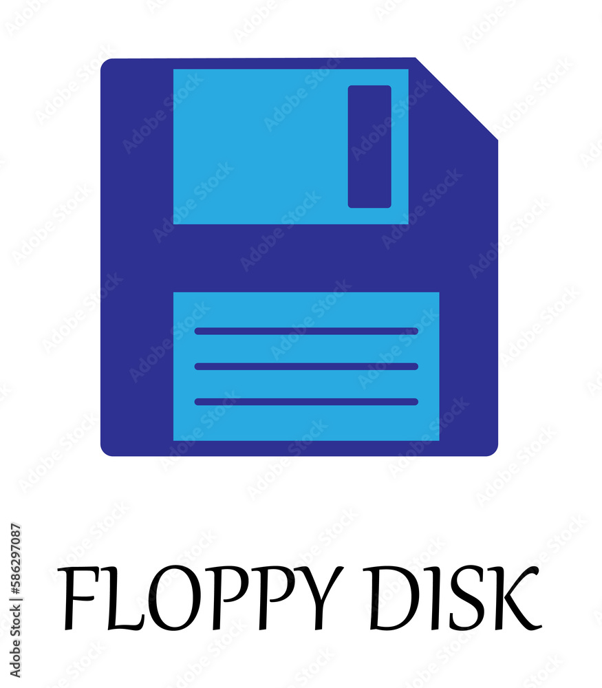 Poster colored floppy disc icon. element of web icon for mobile concept and web apps. detailed colored flop