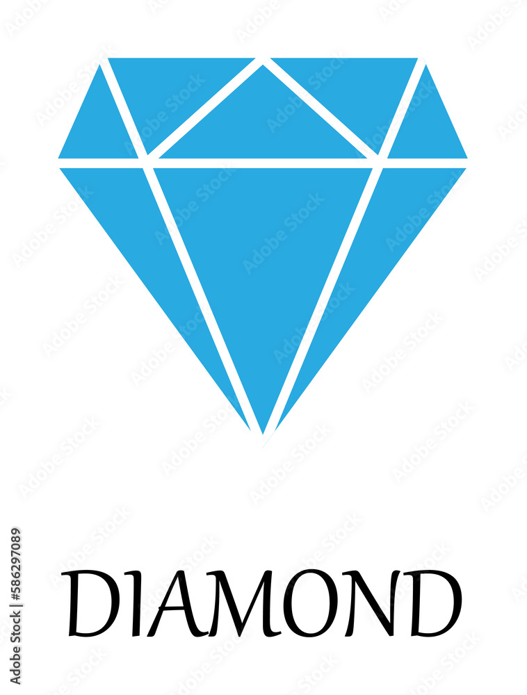 Poster colored diamond icon. element of web icon for mobile concept and web apps. detailed colored diamond 
