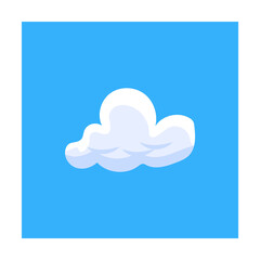 3d clouds flat illustration. Element of book icon for mobile concept and web apps. Colored 3d clouds flat illustration icon can be used for web and mobile. Premium icon on blue background