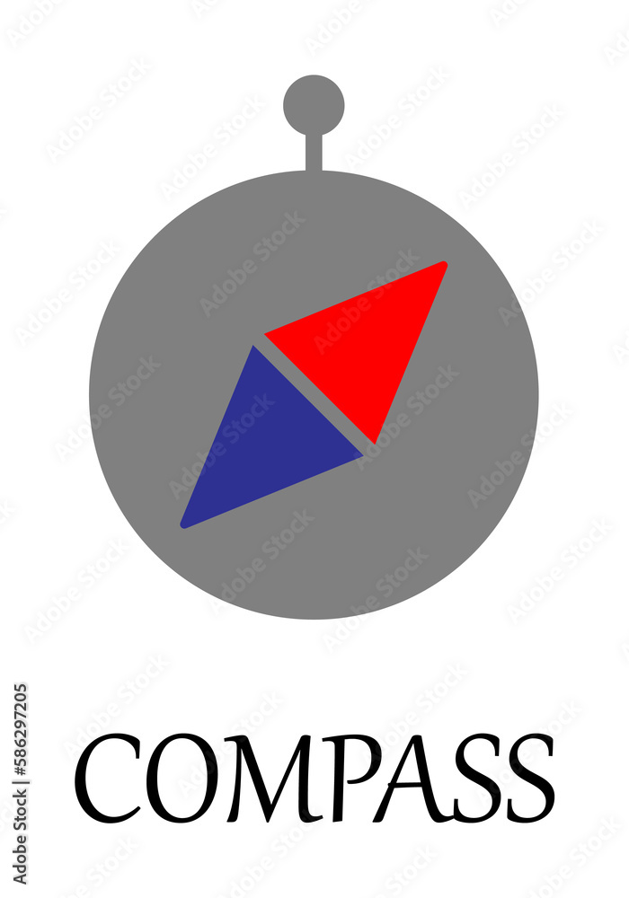 Poster colored compass icon. element of web icon for mobile concept and web apps. detailed colored compass 