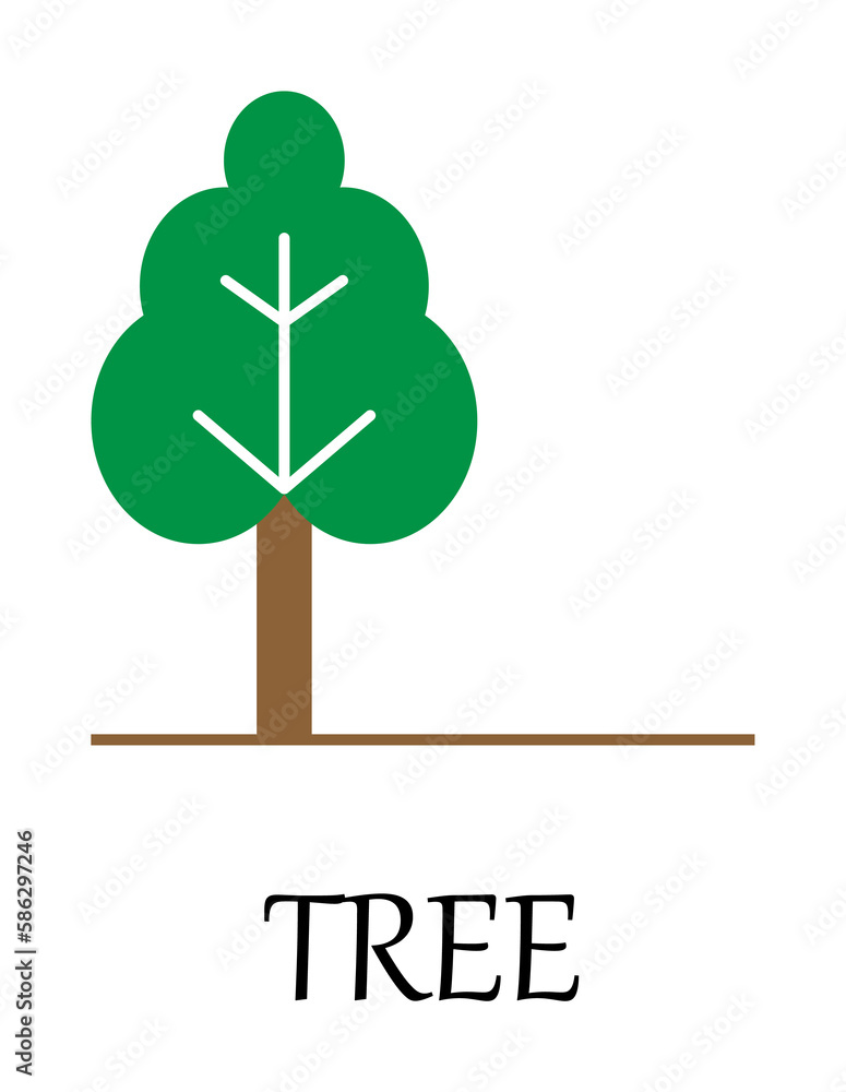 Poster colored tree icon. element of web icon for mobile concept and web apps. detailed colored tree icon c