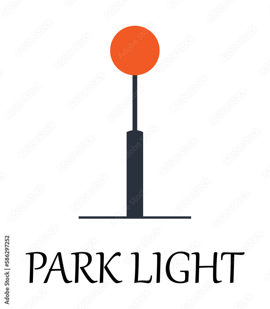 Poster colored park light icon. element of web icon for mobile concept and web apps. detailed colored park 