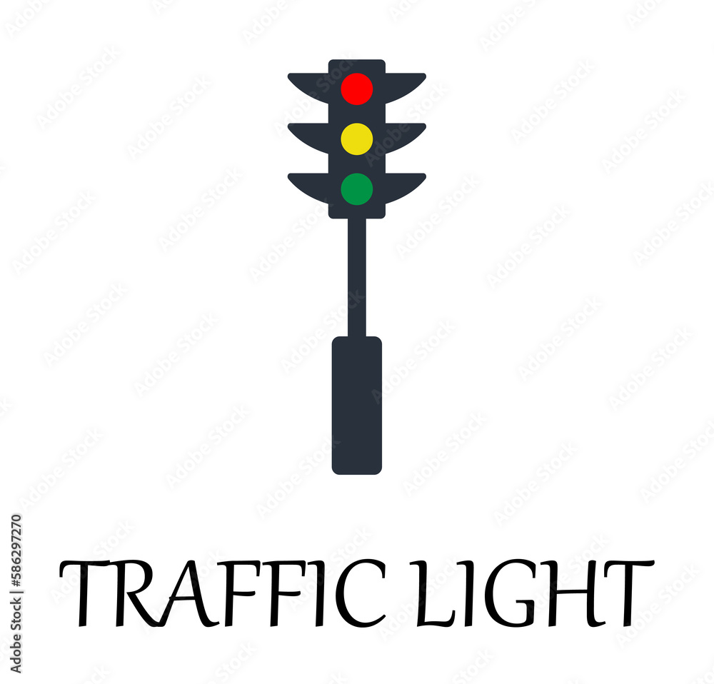 Aufkleber colored traffic light icon. element of web icon for mobile concept and web apps. detailed colored tr