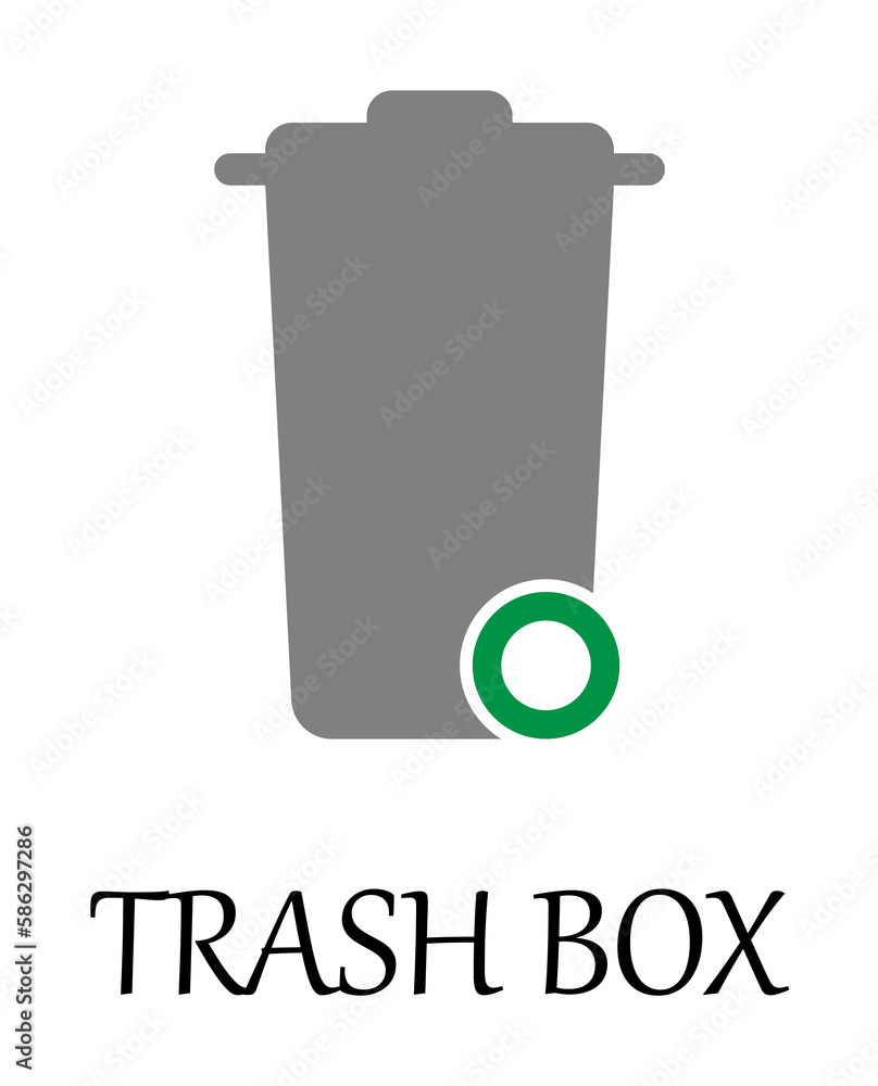 Poster colored trash box icon. element of web icon for mobile concept and web apps. detailed colored trash 